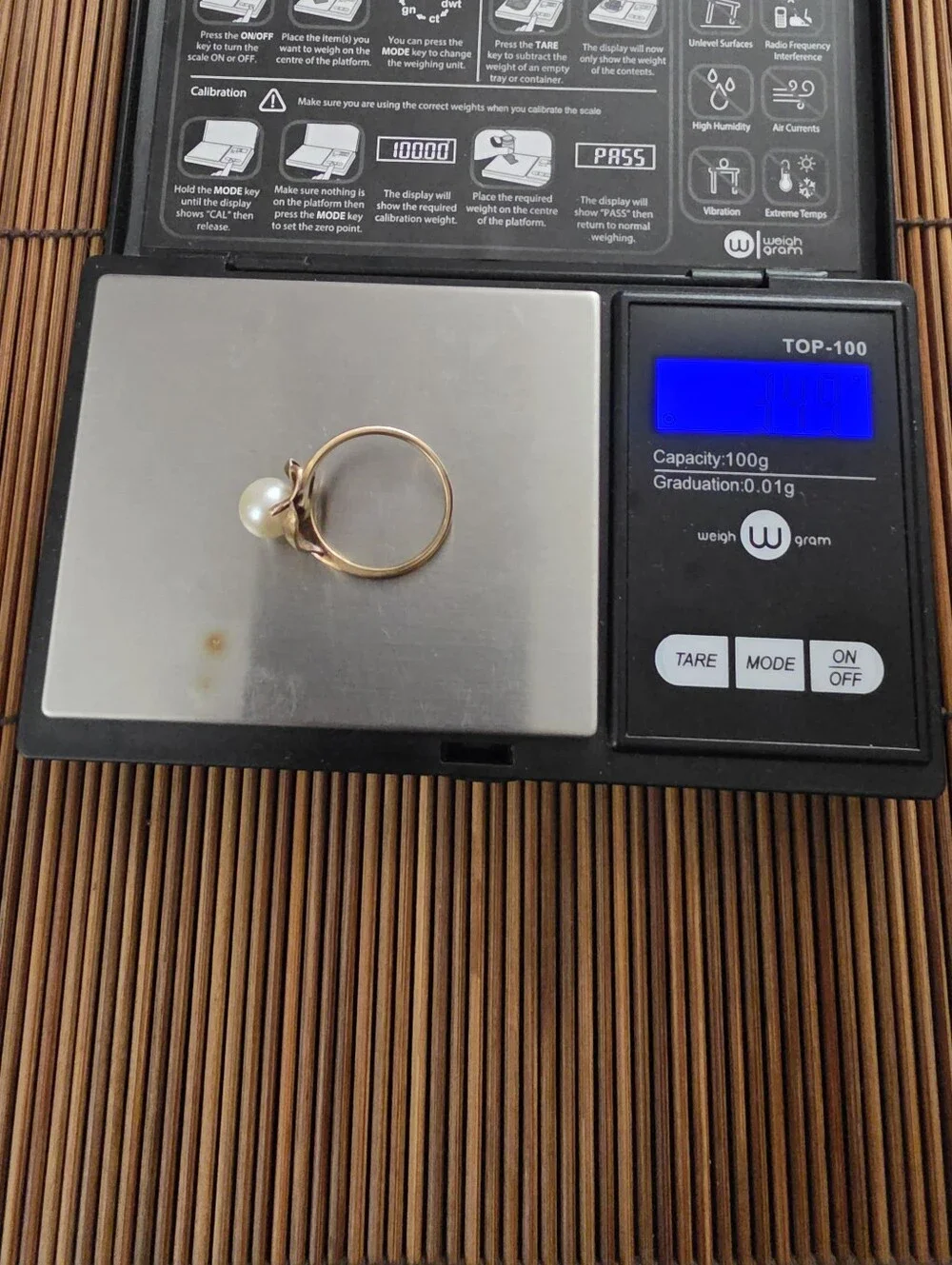 14k Pearl Yellow Gold Ring (Vintage)